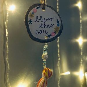 Bless This Car Rearview Mirror Ornament